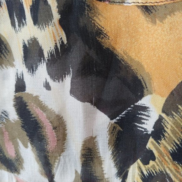 Seidensticker Animal Print Button Up Blouse 16XL - Picture 12 of 16